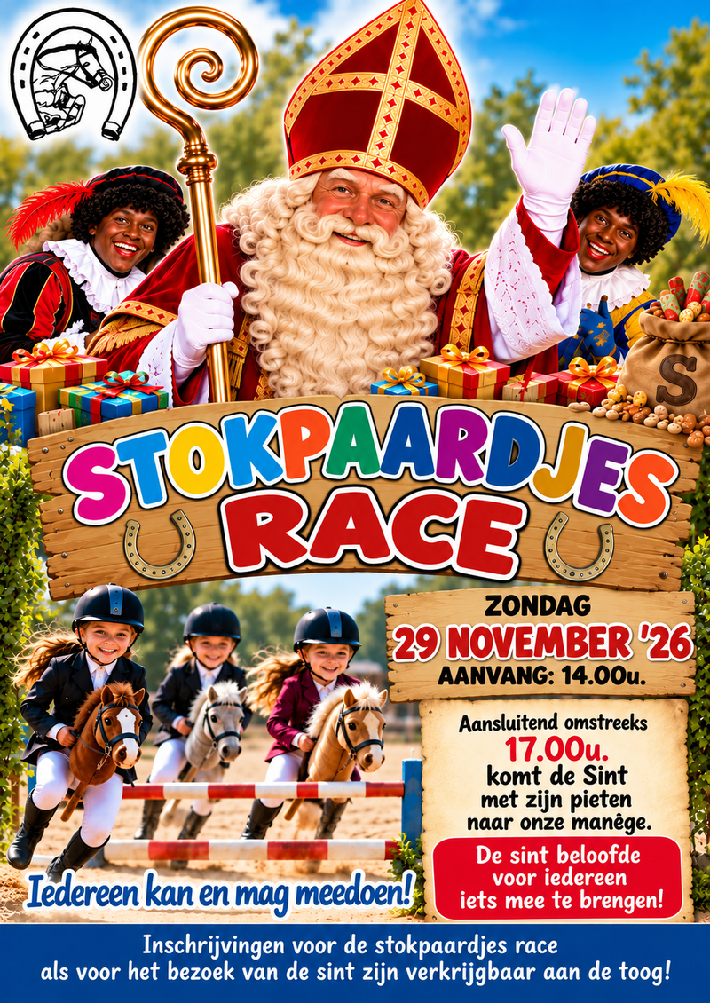 Stokpaardjesrace en Sinterklaas 29 november 2026